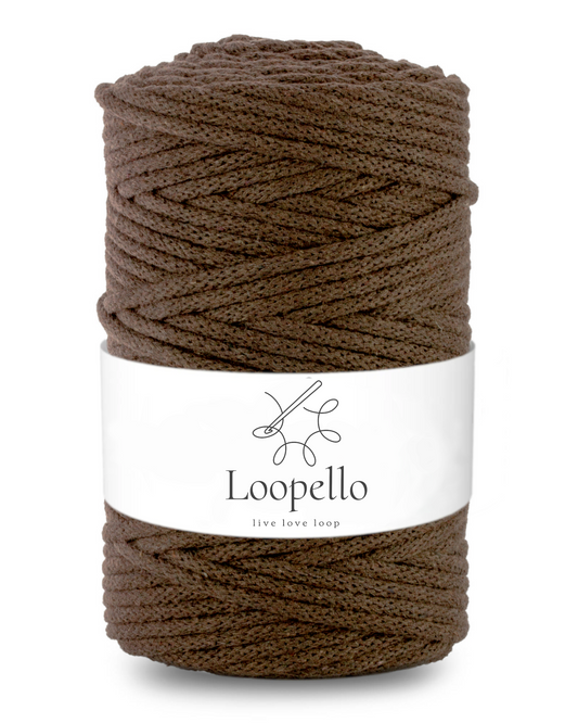 Brown braided cord 5mm