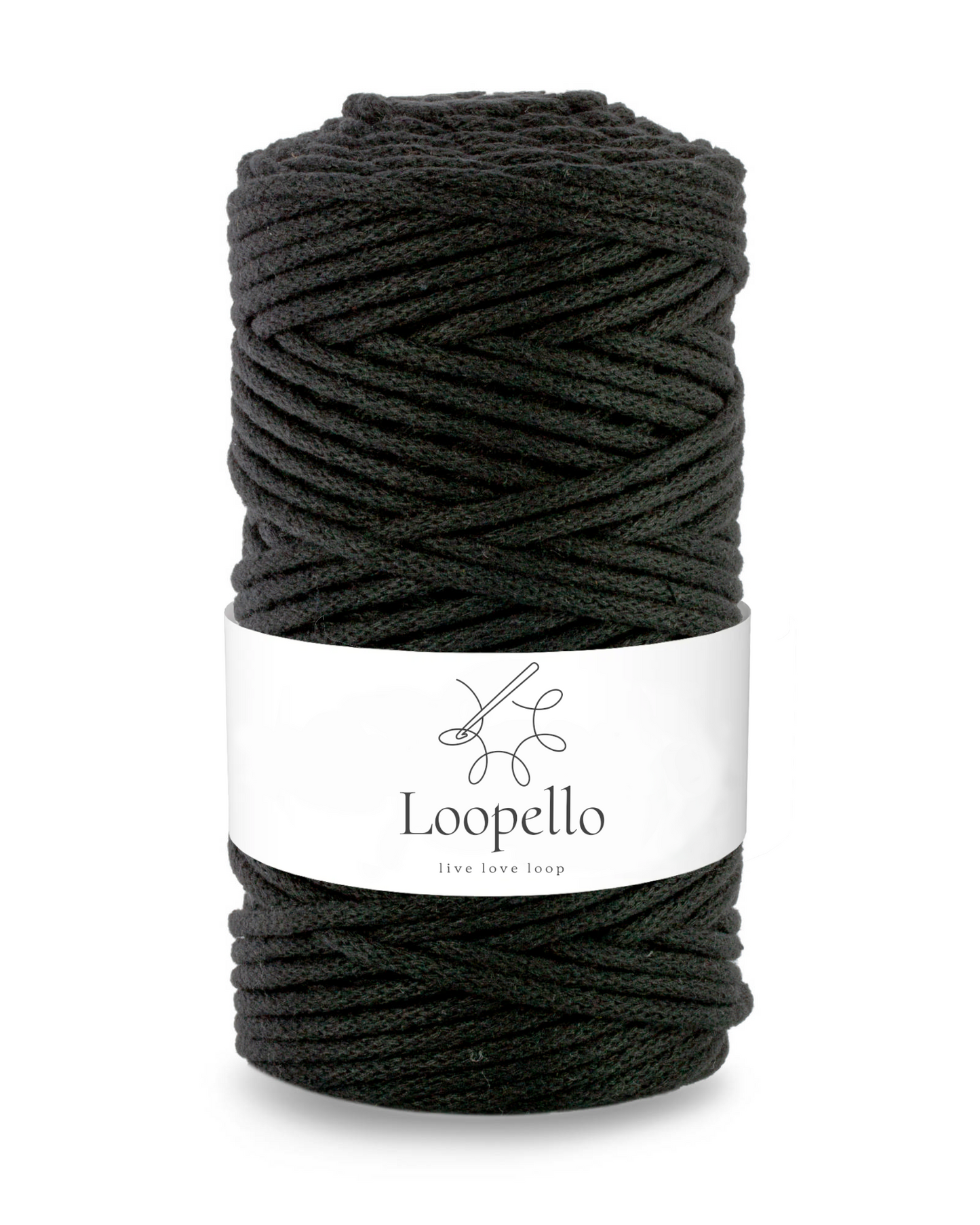 Black braided cord 3mm