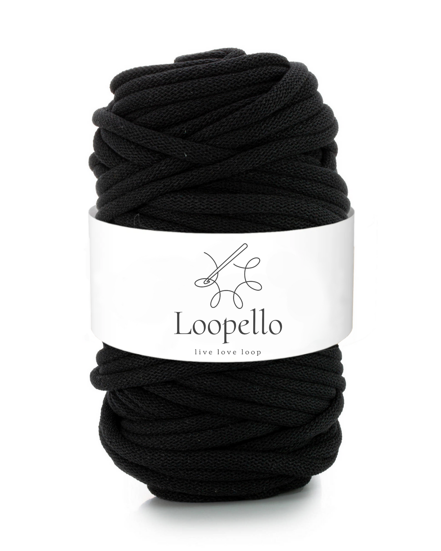 Black braided cord 9mm