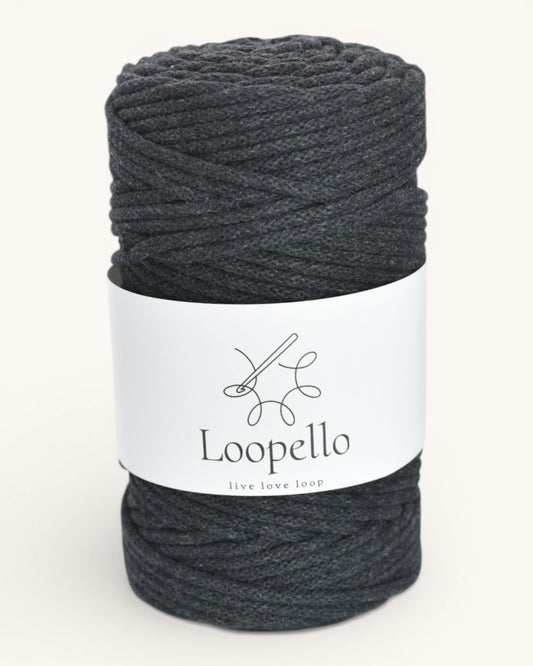 Anthracite Braided Cord 5 mm