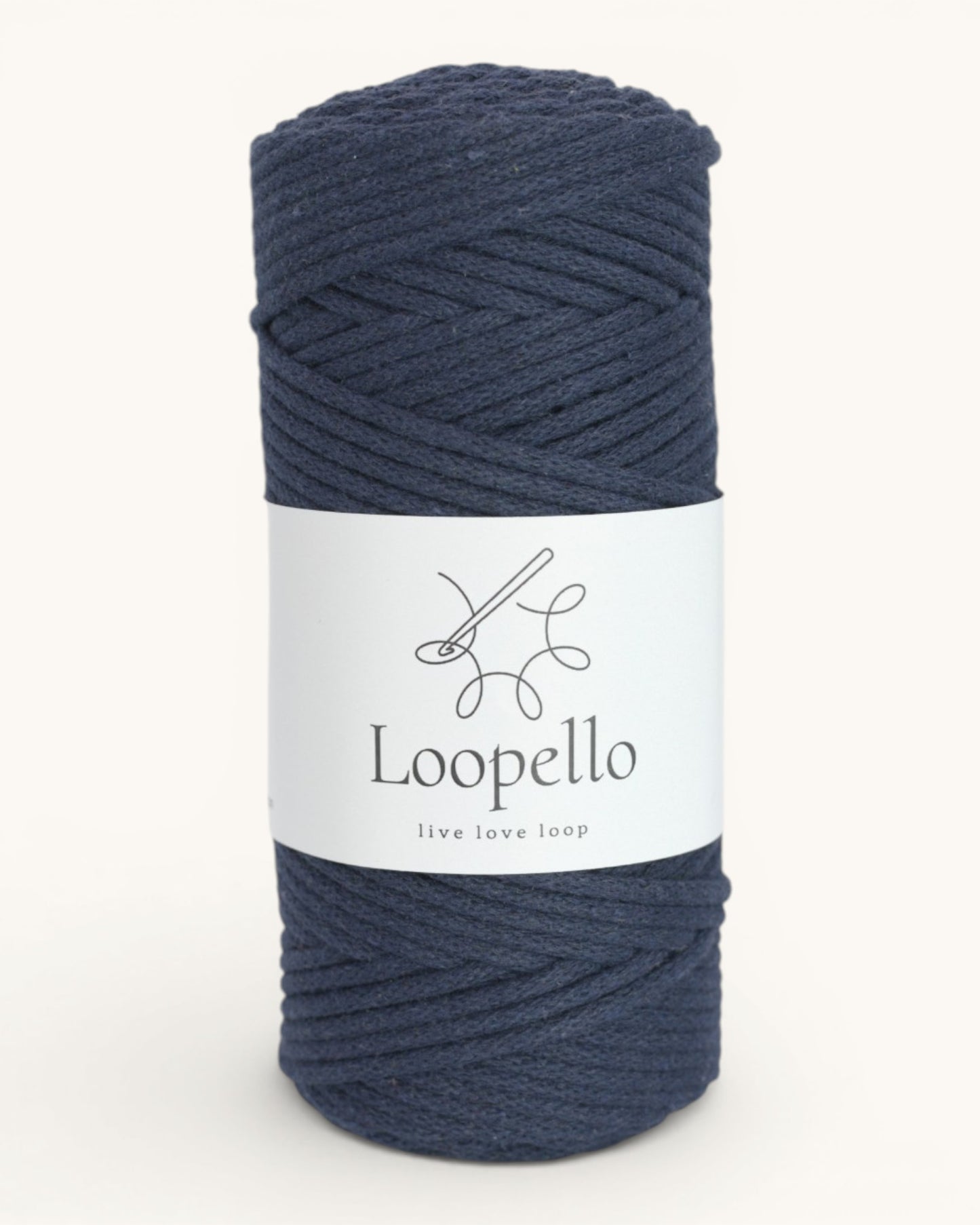Ink Blue Braided Cord 3 mm