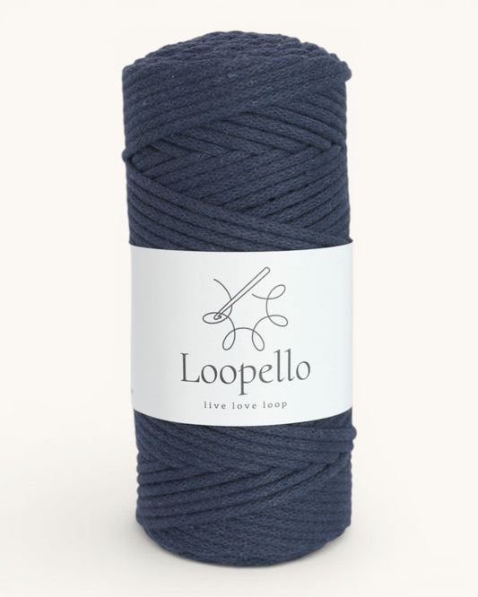 Ink Blue Braided Cord 3 mm