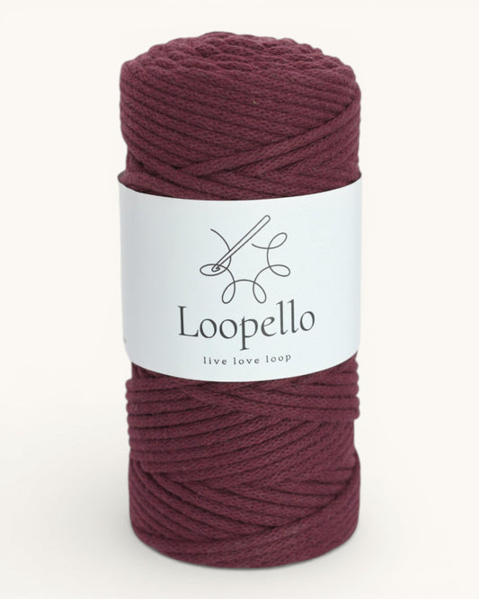 Wine Red Braided Cord 3 mm
