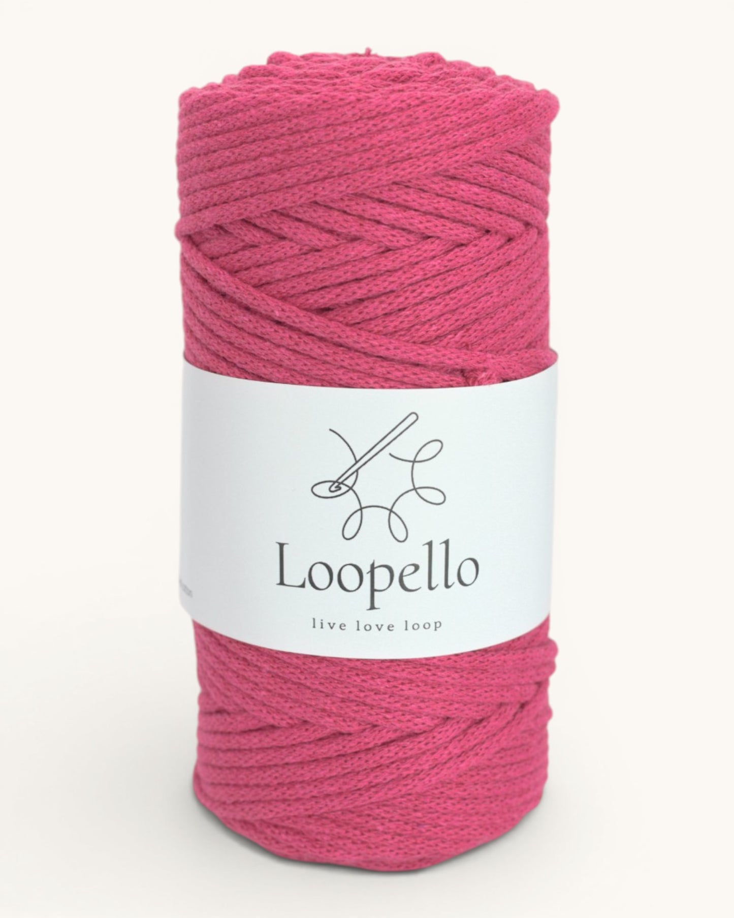 Fuchsia Braided Cord 3 mm