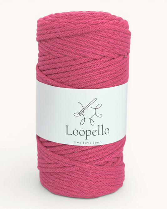 Fuchsia-Rosa geflochtene Kordel 5 mm