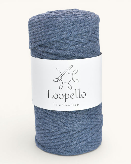 Denim Blue Braided Cord 3 mm