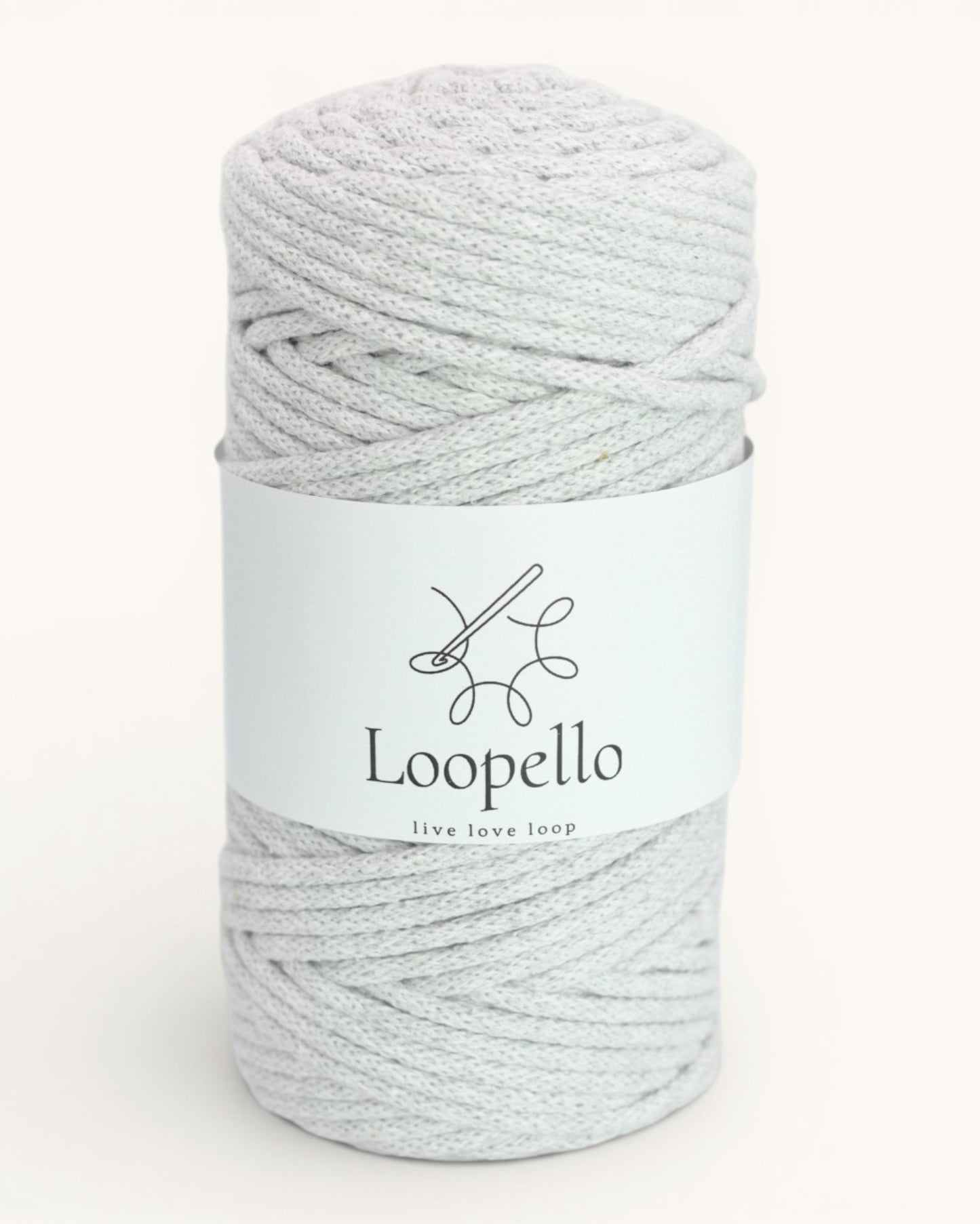 Light Gray Braided Cord 5 mm