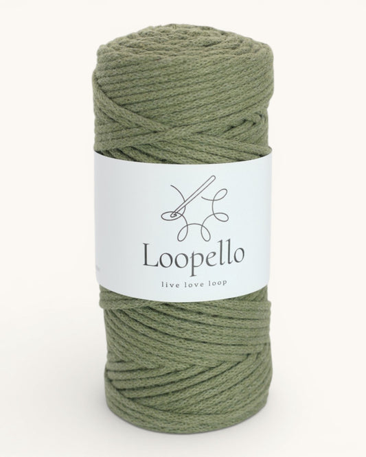 Khaki Braided Cord 3 mm