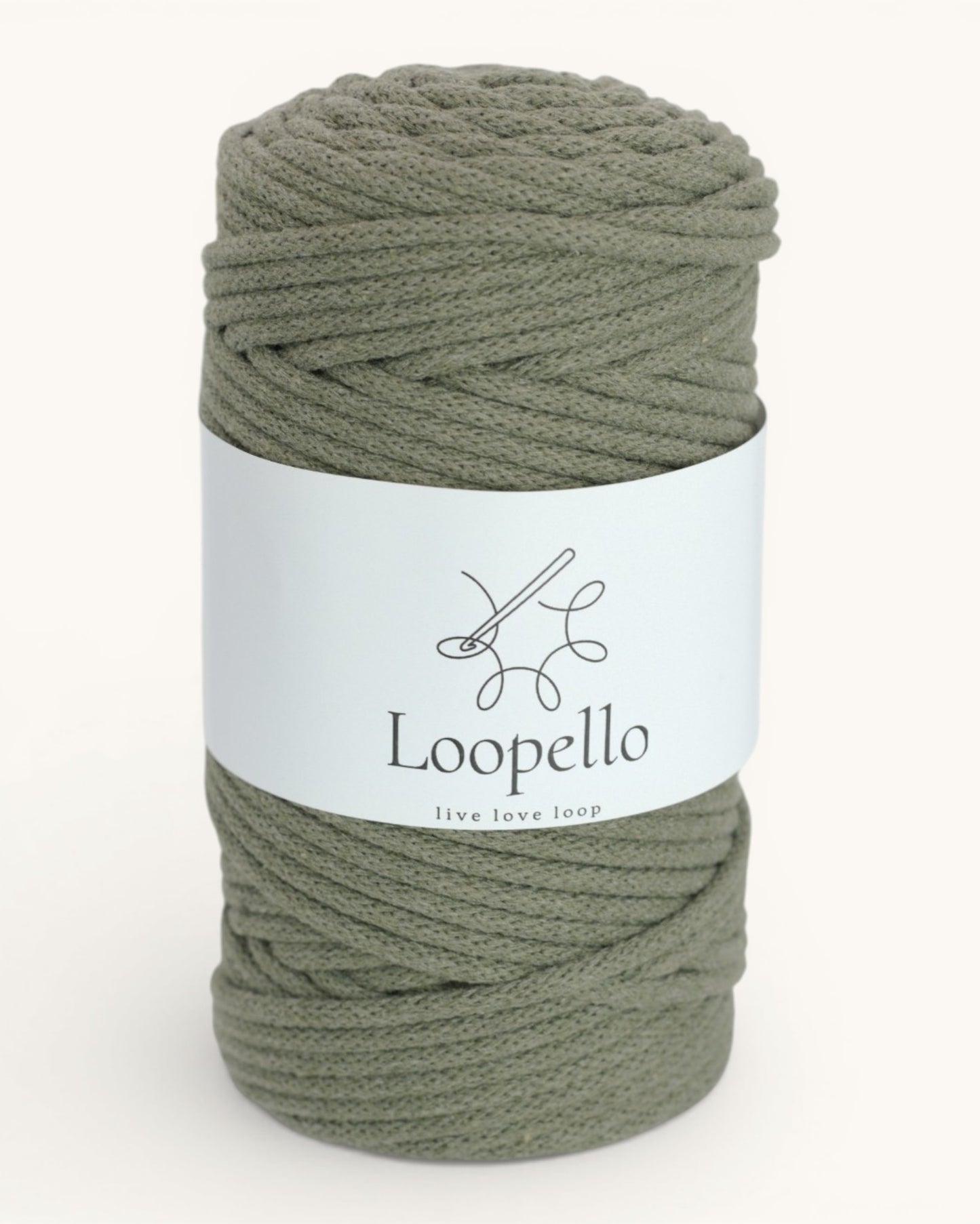 Khaki geflochtene Kordel 5 mm