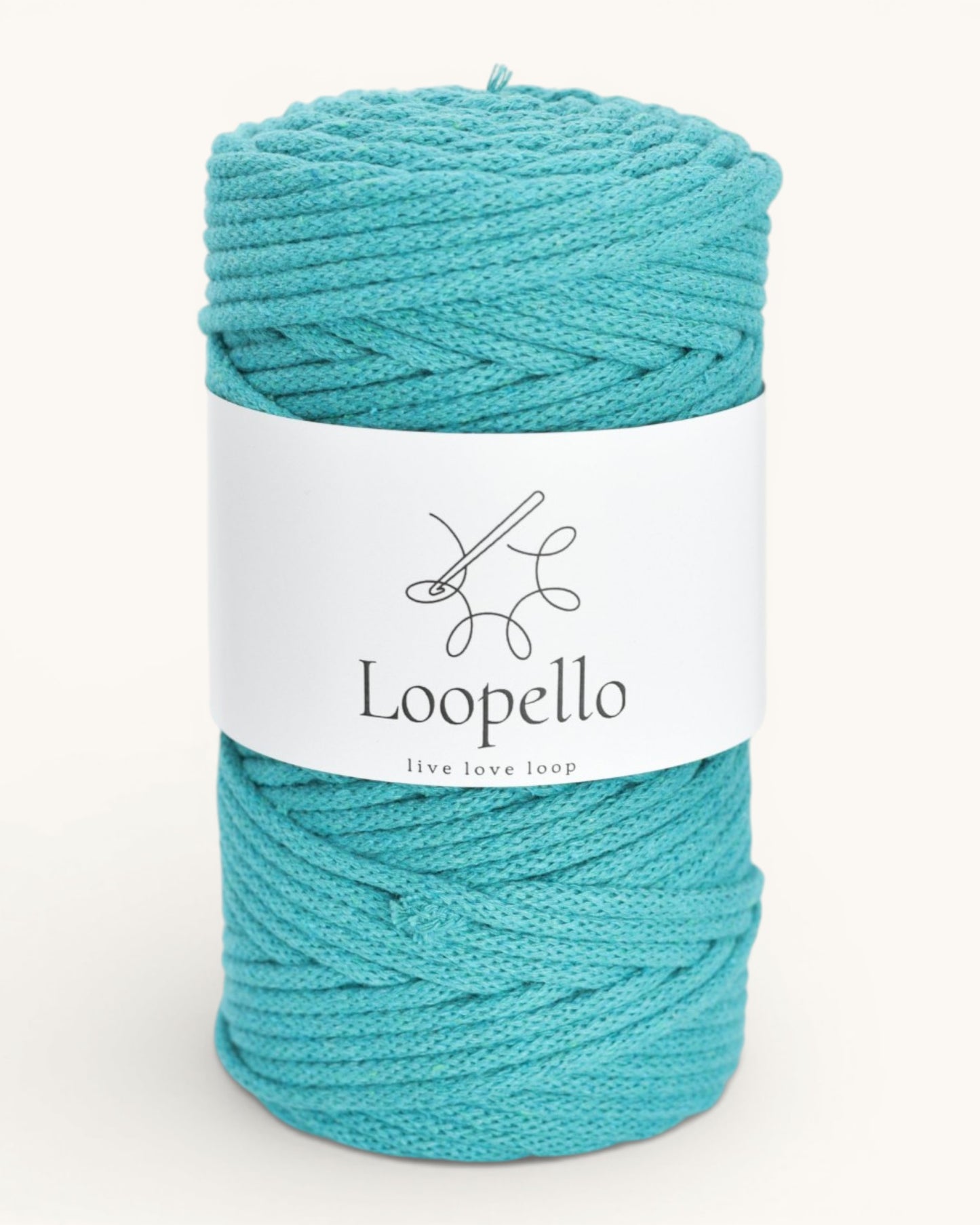 Turquoise Green Braided Cord 5 mm